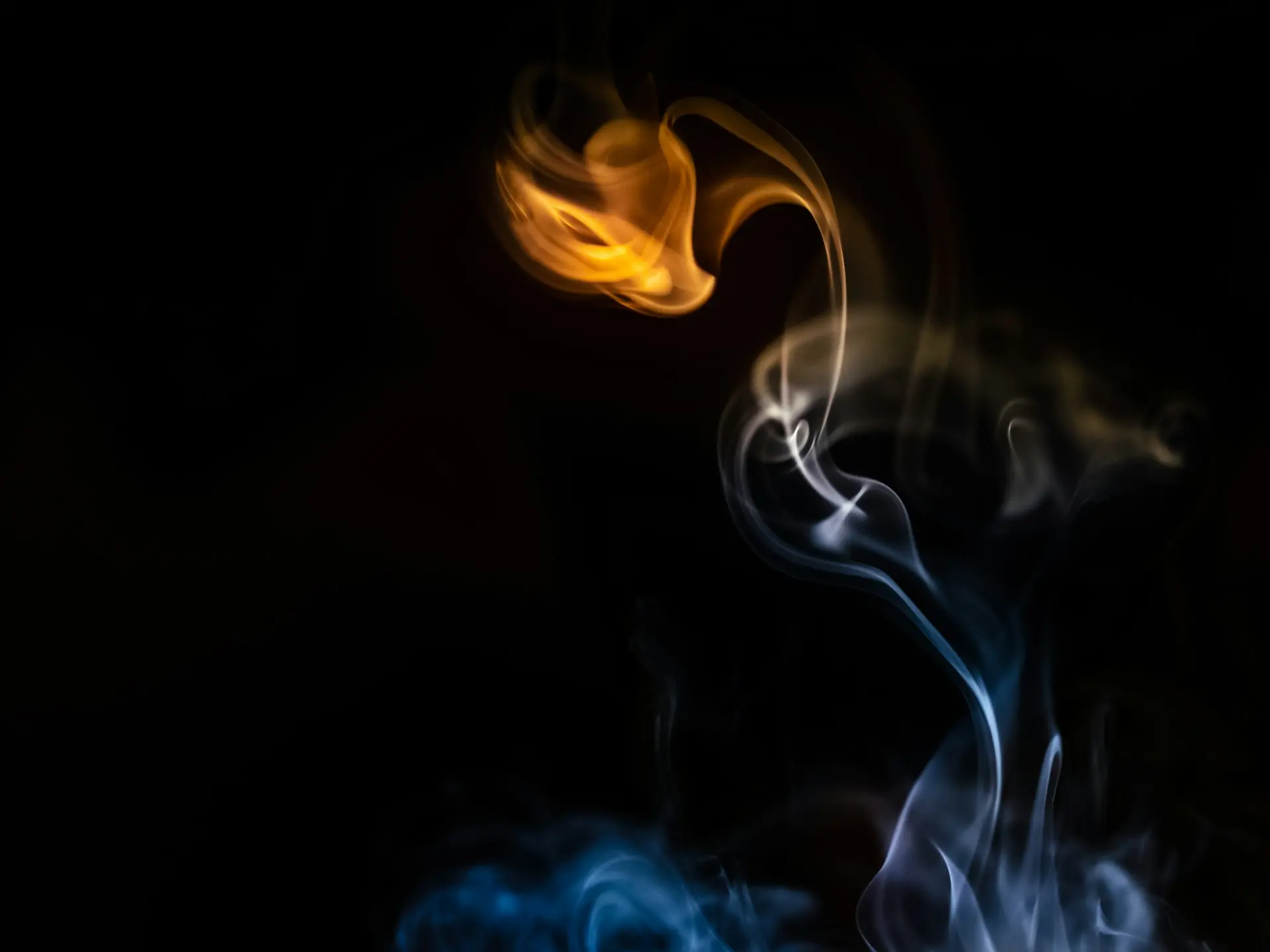 blue and white smoke illustration