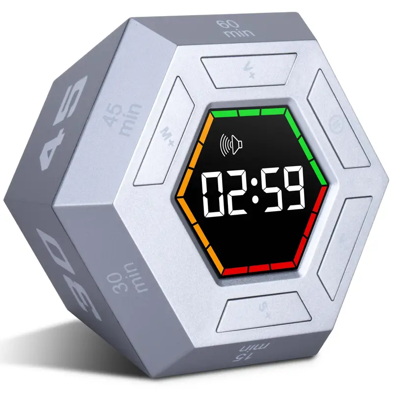 Hexagonální Flip Timer (Pomodoro)