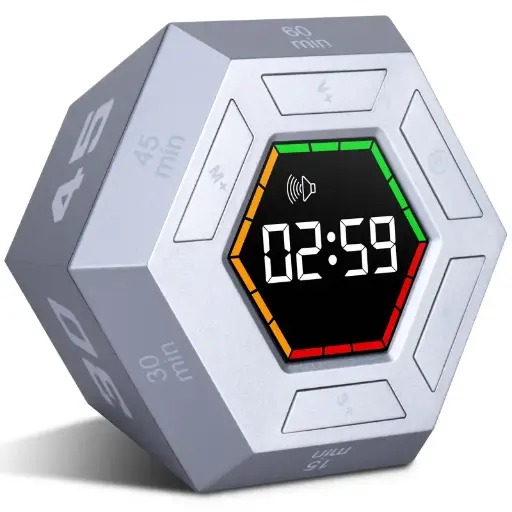 Hexagonální Flip Timer (Pomodoro)