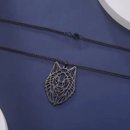 Pánský Přívěsek EWOLF - Černý Vlk (Tvůj Vstup do Smečky)